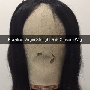 *SOLD!* Brazilian Virgin Straight 5x5 Closure Wig